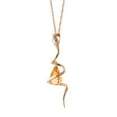 thumbnail image 2 of Galaxy Gold 2.28 CT. 14k 18" Rose Gold Snake Necklace with Dangling Briolette Citrine and Diamond, 2 of 5