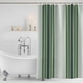 thumbnail image 4 of Dark Green Ombre Stripe Waterproof Fabric Shower Curtain,Farmhouse Simple Striped Waterproof Fabric Shower Curtain for Bathroom Curtains Bathtubs Hotel Shower Curtains with 12 Hooks Small 36x72in, 4 of 8