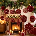 thumbnail image 5 of 24-Pack Velvet Christmas Tree Decorations Set - Shatterproof Christmas Balls Ornaments, Flocked Hanging Decor for Xmas Tree Wreath & Holiday, 3.15", 5 of 9