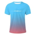thumbnail image 5 of California Graphic Tees for Men 2026 Summer Casual Short Sleeve Crewneck Gradient Color T Shirts Streetwear, 5 of 5