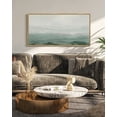 thumbnail image 5 of SHENIFY Abstract Landscape Wall Art 20x40in Natural Framed Minimalist Tan Green Mountain Neutral Toned Misty Nature Wilderness Illustrations Modern Art Decorative, 5 of 5