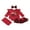 Red, variant on BemeyourBBs Baby Girl Christmas Outfit Includes Romper Plaid Shorts Headband Socks