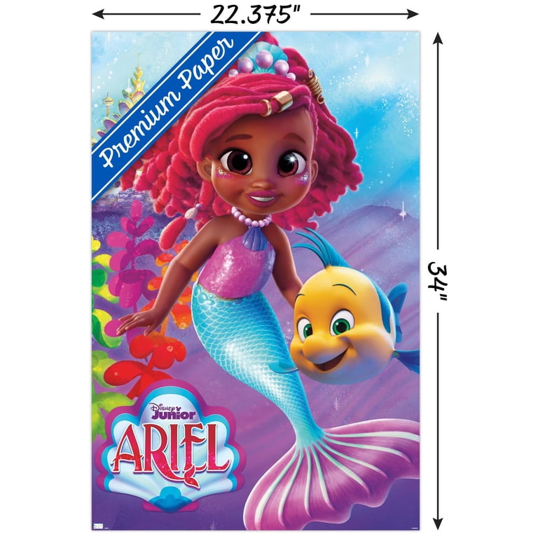 Disney Junior: Ariel - Ariel and Flounder Wall Poster, 22.375