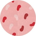 thumbnail image 1 of Ahgly Tapis Rond Lavable en Machine Intérieur Transitionnel Rouge, 5 Pieds Rond, 1 of 7
