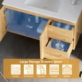 thumbnail image 3 of KZElegy 36" Floating Bathroom Vanity with Sink, Double Drawers and Doors,36in Wall Mounted Bathroom Storage Cabinet with Undermount Ceramic Sink, 3 of 9