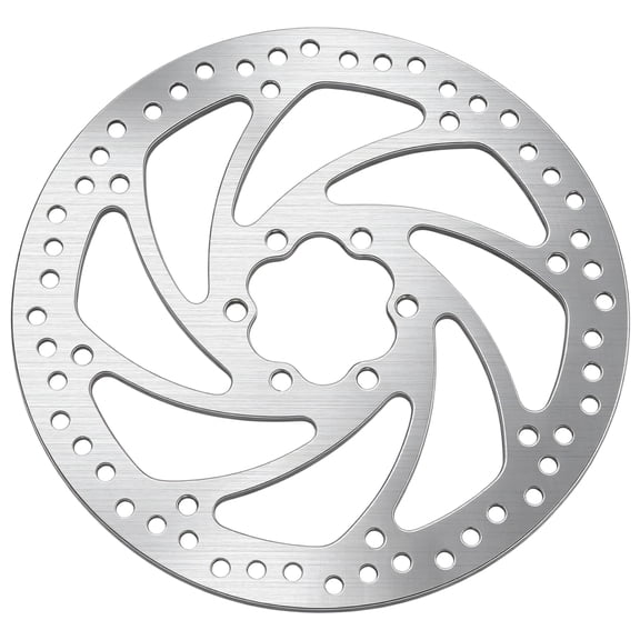 AMYET EB26 Electric Bike Brake Rotor Set, Front and Rear Disc Brake Rotors for 26" Fat Tire E-Bike, Stainless Steel Bicycle Brake Discs, Black/Silver