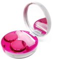 thumbnail image 1 of Fashion Marble Contact Lens Case Portable Contact Lens Box Kit with Mirror (Round) (Rose Red), 1 of 4