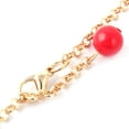 thumbnail image 2 of Women Plastic Bead Metal Beach Style Drop Neck Decor Necklace Earring Set Red, 2 of 3
