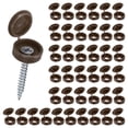 thumbnail image 1 of Uxcell 200-Pack Tapas de Tornillo de Plástico con Bisagra, Tornillos de Persiana de 4mm con Tapas, Tapas de Tornillo Plegables, Tapas de Tornillo Flip [Marrón Café], 1 of 1
