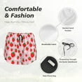 thumbnail image 6 of Picia Hand Drawn Strawberry Pattern Women's 2 in 1 Athletic Running Shorts High Waisted Workout Casual Gym Sweat Shorts with Comfy Liner Zipper Pockets-X-Large, 6 of 9