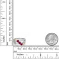 thumbnail image 6 of Gem Stone King 925 Silver and 10K Yellow Gold Red Created Ruby and Lab Grown Diamond Engagement Ring for Women | 0.90 Cttw | Round 4MM | July Birthstone | Size 8, 6 of 6
