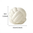 thumbnail image 2 of Ceramic Knot Decor Minimalist Bookshelf Decor Shelf Decor Accents Coffee Table Decor Decorative Objects for Living Room Bedroom Office Desktop Chain Link Decor White 3.3*3.15Inch, 2 of 5