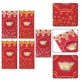 thumbnail image 4 of KAKOWELY Red Envelope 5Pcs Chinese New Year Red Envelopes Festival Money Pockets Red Packets (Assorted Style)6.69"X3.54"X0.39", 4 of 5