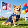 thumbnail image 7 of Yhmxh American Flag Striped Star Dog Vest, Breathable Mesh Sleeveless Pet T-Shirt, Patriotic USA Themed Puppy Clothes for Independence Day, Summer Daily Walking and Holiday Party Dress Up, 7 of 7