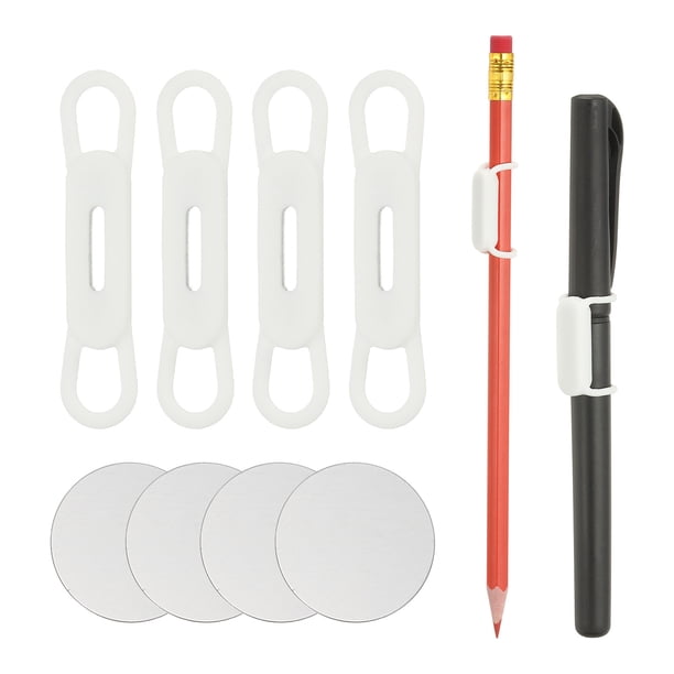 Soporte magnético para lápiz Uxcell de 4 piezas, flexible y ajustable, con 4 hojas de metal