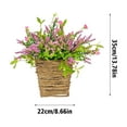 thumbnail image 3 of 1*Purple Artificial Wreath Clearance! Wreaths for Front Door Berry Wildflower Door Hanging Basket Wreath 2024 New Spring Wreath Seasonal Welcome Sign for Home Front Door Decoration, 3 of 7