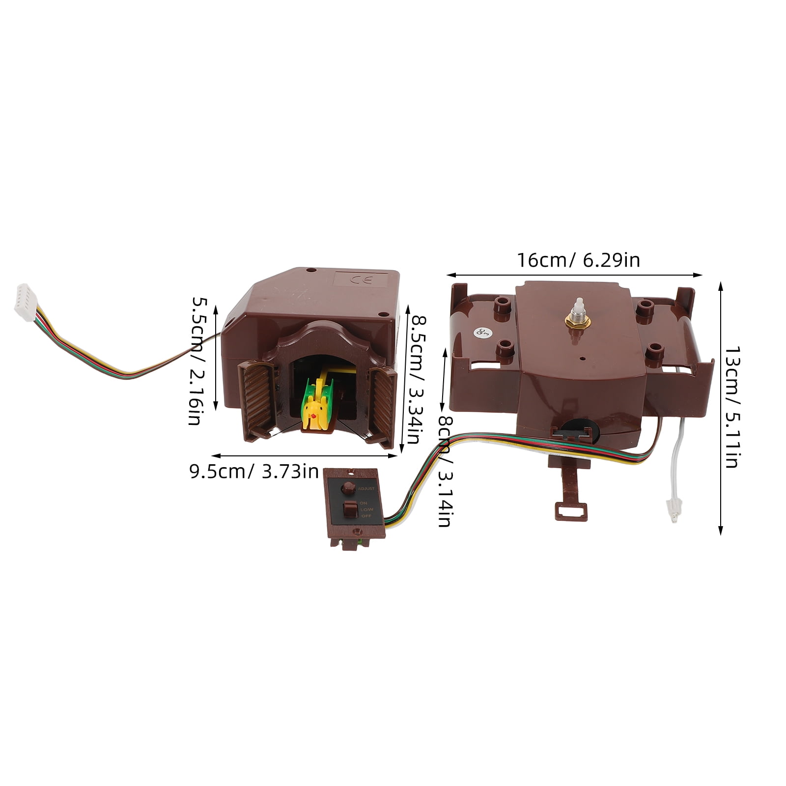 AURARMLET Quartz Clock Movement Replacement Part Brown Plastic Metal Repair Kit 1 Piece for Clock Enthusiasts