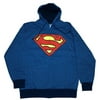 DC Comics Superman Repeat Logos Zip Front Hooded Sweatshirt