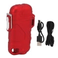 thumbnail image 1 of Double Arc Plasma Lighter Windproof Waterproof Flameless USB Electric Lighter with 3 Gear Adjustable Flashlight Red, 1 of 5