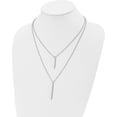 thumbnail image 3 of Sterling Silver Two Strand w/2in ext. Necklace - 18"- Made In Italy Chain, 3 of 7