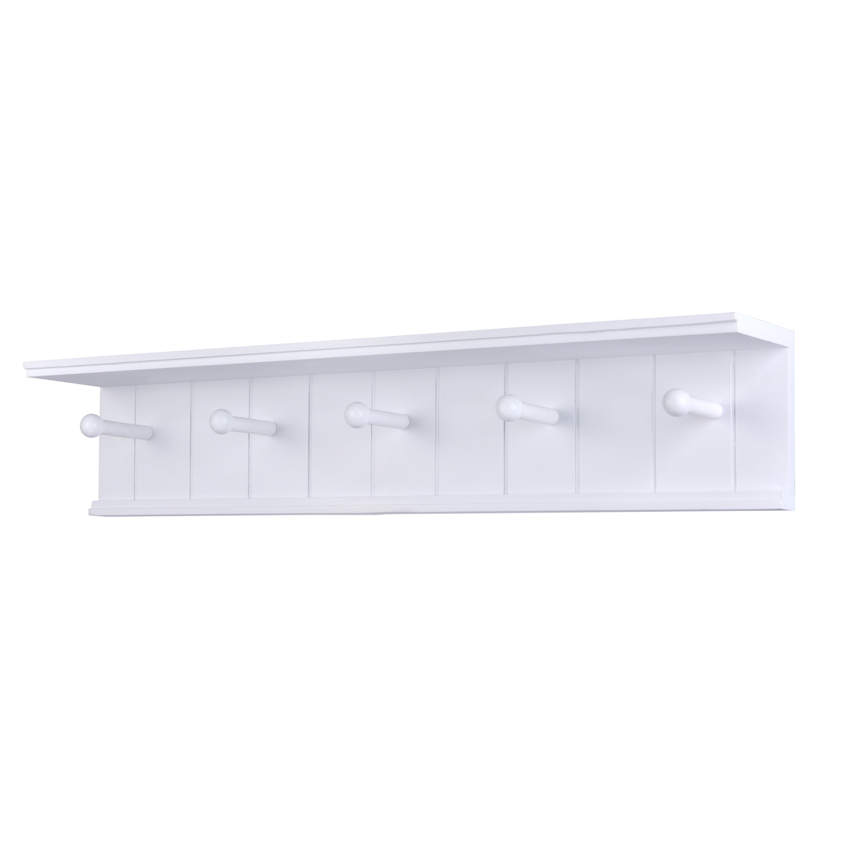 Danya B. 24" Wall Mount Wooden Coat Rack with 5 Hanger ...