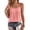 Pink, variant on Womens Tank Tops Summer Adjustable Spaghetti Strap Camisole Loose Flowy Sleeveless Shirts Beach Vacation Blouses S