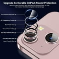 thumbnail image 2 of Dteck for iPhone 15 Plus Camera Lens Protector, Case-Friendly Strong Adsorption Metal Tempered Glass Rear Camera Protector,Rosegold, 2 of 7