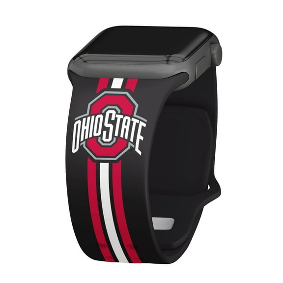 Buckeyes HD Stripes Logo Unisex Watch Band for Apple Watch, 38/40/41mm(42mm Series 10) Short by Affinity Bands