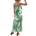 thumbnail image 4 of Robes d'Été pour Femmes Bleu et Blanc en Porcelaine Sans Bretelles Boho Maxi Longue Robe, 4 of 5