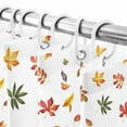 thumbnail image 6 of Shower Curtain 60"W x 72"L Autumn Thanksgiving Gnome Pumpkins Leaves Fabric Shower Curtains Set with Hooks Water Repellent Bathroom Curtains Machine Washable Bathroom Accessories, 6 of 6