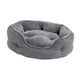 thumbnail image 4 of Cama para perros y gatos, sofá, fondo calmante antideslizante, cómoda, suave, para dormir para gatos de interior, nido de gato para perros, gatitos, Gris M, 4 of 8