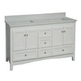 thumbnail image 5 of Abbey 60" Double Bathroom Vanity with White Cabinet and Quartz Top, 5 of 7