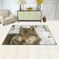 thumbnail image 3 of SKYSONIC Lightweight Soft Area Rugs Wolf On The Snowy Outside Floor Mat Doormat for for Rooms Entrance Hardwood Floor Living Room Nursery Rugs, 31x20 inch, 3 of 6