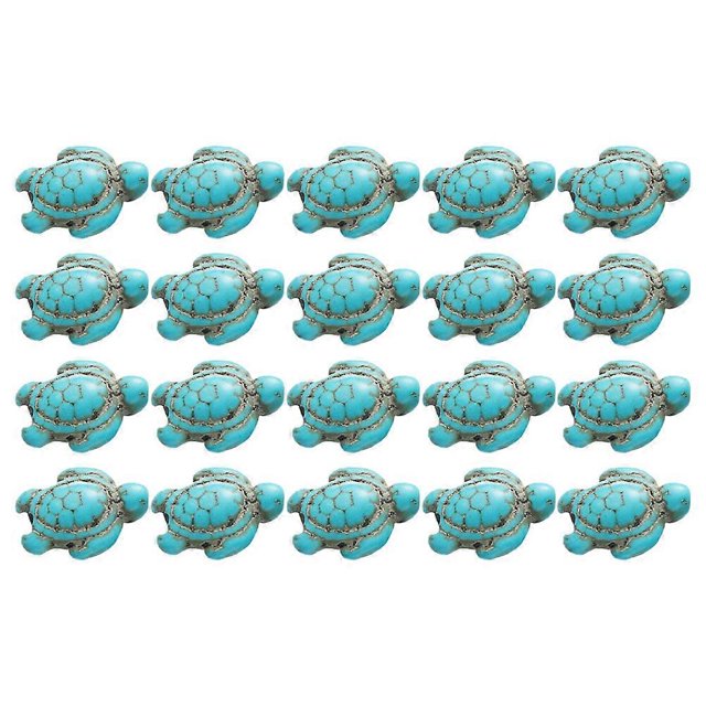 Turquoise Turtle Beads Tortoise Charms DIY Crafting Bracelet Components 1 Set