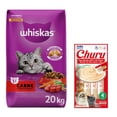 thumbnail image 1 of Whiskas Original Carne 20 kg + Churu Atún con Cangrejo Sobre con 4 Tubos de 14 g, 1 of 4