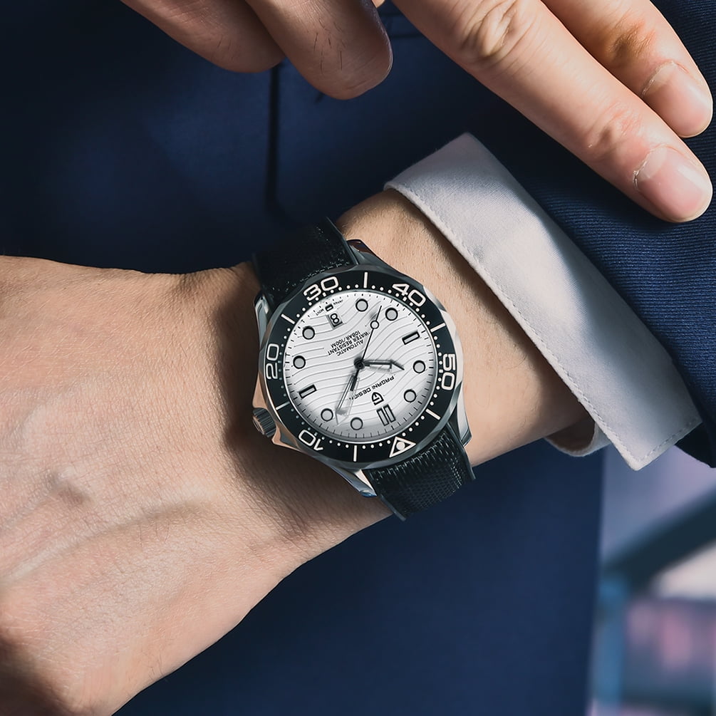 PAGANI DESIGN Men's Automatic Watches 42mm Stainless Steel Sports Waterproof Wrist Watch for Men with Japanese Movement Ceramic Bezel