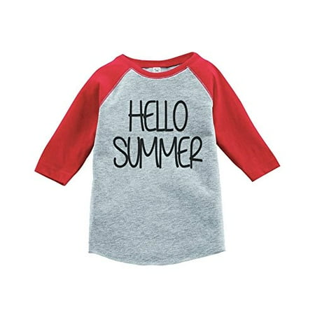 

Custom Party Shop Hello Summer Raglan Tee Red
