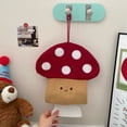thumbnail image 5 of Creative Mushroom Hanging Facial Tissues Napkin Bag, Wall Mounted Tissue Dispenser Home Decoration for Kitchen, Restaurant, 5 of 7