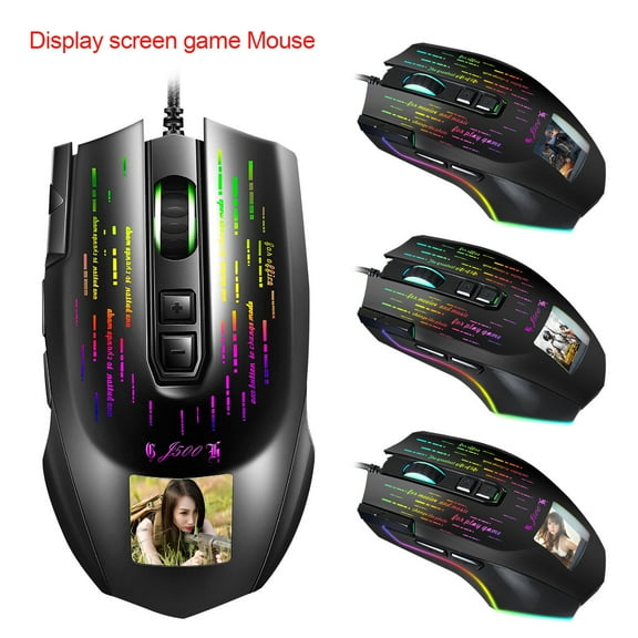 Yidarton New J500 Display Game Macro Mouse Multi-language Driver Can Freely Set Pictures