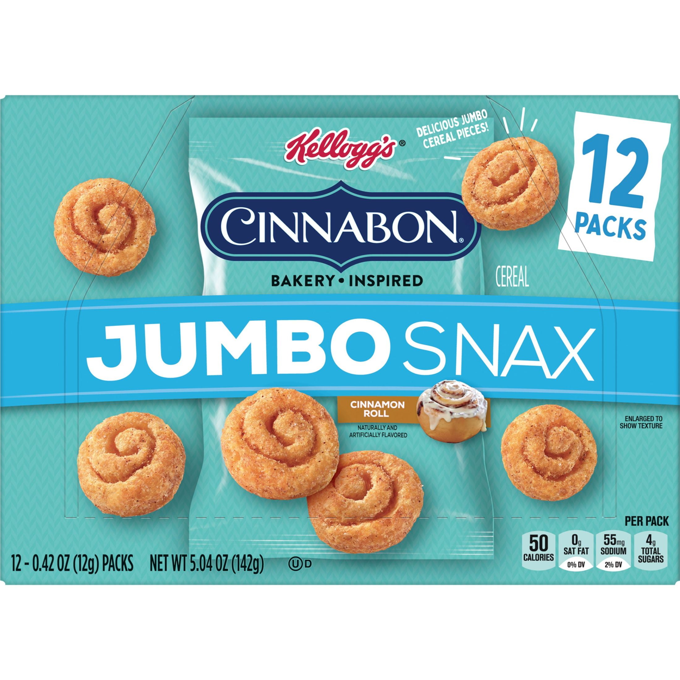 Buy Kellogg's Jumbo Snax Cinnamon Roll Cereal Snacks, 5.04 oz, 12 Count