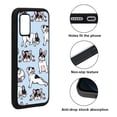 thumbnail image 2 of WIRESTER Shockproof Soft Rubber Cover Case for Samsung Galaxy A03S 4G LTE (Not 5G) 6.5" 2021, French Bulldog Funny Playful Postures On Light Blue Background, 2 of 5