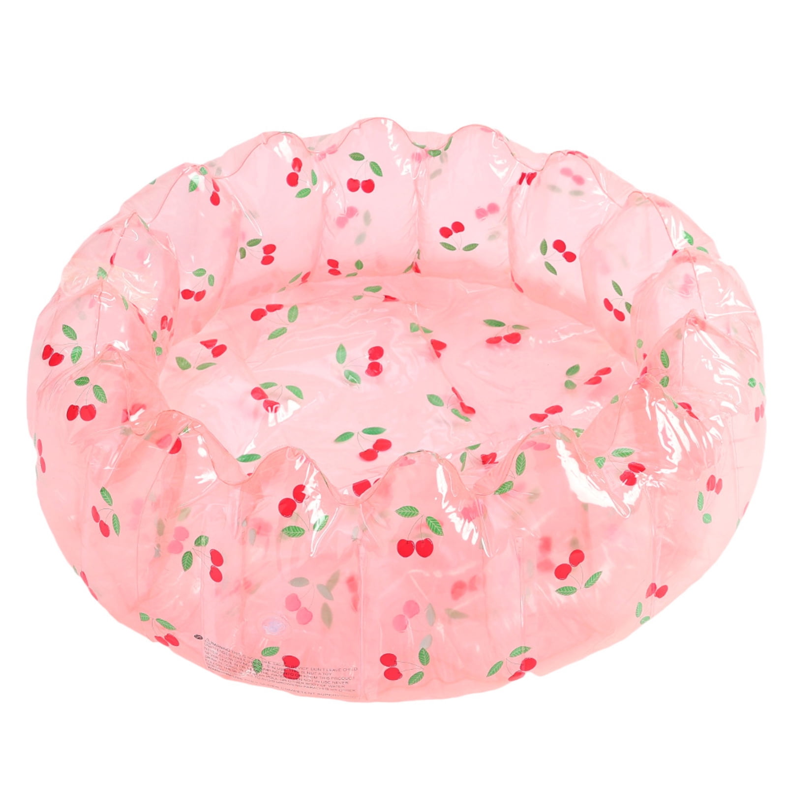 Decorr Inflatable Baby Pool, Portable Paddling Baby Swimming Pool for Toddlers Ages 0-3 Years Girls and Boys, Indoor& Outdoor, Garden and Backyard Summer Water Party, 45x12" (Cherry)