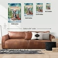 thumbnail image 5 of Merry Christmas Santa Reindeer Antlers Border Collie Sleigh Xmas Winter Holiday Vertical Matte Canvas Poster Borders Dog Lovers Gifts Idea Wall Art Home Decor - 00023, 5 of 5