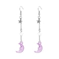 thumbnail image 6 of QIQUWOHUL 1 Pair Earrings For Women's Daily Date Beach Alloy Drop Fashion Moon & Star Earrings Moon Man On The Moon Phases Earrings, 6 of 6