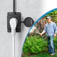 thumbnail image 2 of 4pcs European Outdoor Waterproof Socket with Rain Cover IP54 Industry Power Socket Extension Power Strip for Garden, 2 of 5