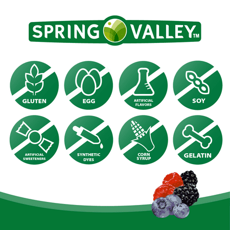 Spring Valley K2 + D3 Vegetarian Gummy Supplement for Bone and Immune Health, 60 Count