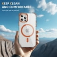 thumbnail image 5 of Allytechgroup Clear Magnetic Case for Apple iPhone 16 Pro Max, Camera Lens Kickstand Compatible with Magsafe Slim Fit Drop Protection Shockproof Back Case Cover for iPhone 16 Pro Max, Orange, 5 of 8