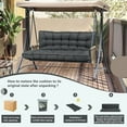 thumbnail image 6 of YLLN Porch Swing Cushions, Patio Furniture Cushions With 4" Thicken Backrest, Waterproof & Machine Washable, with Ties, Bench Cushions For Outdoor Furniture（40"x55"Dark Gray）, 6 of 6