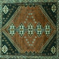 thumbnail image 1 of Ahgly Company Indoor Square Persian Turquoise Blue Traditional Area Rugs, 6' Square, 1 of 4