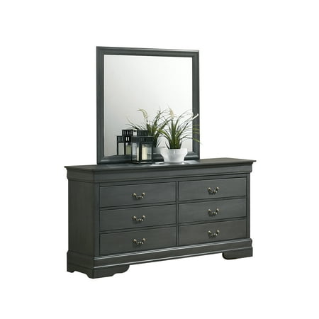 Verona 6 Drawer Dresser & Mirror (Best Dressers For Bedroom)